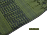 2 Pieces/lot Arabic Muslim Hijab Shemagh Desert Army Tactics Scarf Thickened Windproof Keffiyeh And Dustproof Outdoor Scarves Olive Green
