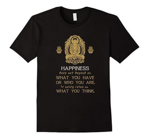 Casual Printed Tee	New Style Men Buddhism T-Shirt - Buddha Shirt With Quote For Buddhist O-Neck Short-Sleeve Tee Shirt