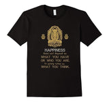 Casual Printed Tee	New Style Men Buddhism T-Shirt - Buddha Shirt With Quote For Buddhist O-Neck Short-Sleeve Tee Shirt Black / S
