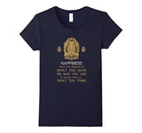 Casual Printed Tee	New Style Men Buddhism T-Shirt - Buddha Shirt With Quote For Buddhist O-Neck Short-Sleeve Tee Shirt Navy Blue / S
