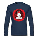 Crew Neck T-Shirt Male Promotion Manipulated Buddha T Shirt Teenage New Brand Styles Navy / Xs