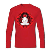 Crew Neck T-Shirt Male Promotion Manipulated Buddha T Shirt Teenage New Brand Styles Red / Xs