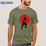 Fit Tees O Neck Shirts Natural Samurai Warrior From Vagabond Blade Gray 100% Cotton Male Ali T Army Green / S