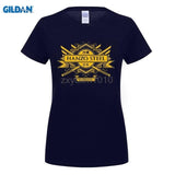Gildan Womens O-Neck Short Funny T Shirt Designer Tee Shirts Hanzo Steel Samurai Sword Bill Katana Adult T Shirts Navy / S