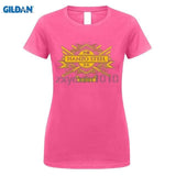 Gildan Womens O-Neck Short Funny T Shirt Designer Tee Shirts Hanzo Steel Samurai Sword Bill Katana Adult T Shirts Pink / S