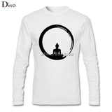 Long Sleeve Custom Zen Meditation Buddha T Shirt Mens Geek His And Hers Bottoming T-Shirts Bud-Shidos 84