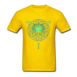 Mandala T Shirt Cotton Sleeve Buddhism Men New Style Resilient Xxxl Shirts Yellow / Xs