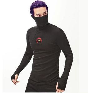 Mens T-Shirt Ninja Kung Fu K-Shirt Long Sleeve Bud-Shidos 84