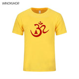 Om Symbol Buddha Meditation Buddhism Print T Shirt Men Casual Short Sleeve Tee Tops Man Summer Brand Clothing Homme Bud-Shidos 84