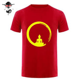 Short Sleeve Custom Zen Meditation Buddha T Shirt Mens Geek His And Hers Bottoming T-Shirts Bud-Shidos 84