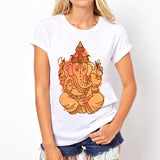 Women Summer Short Sleeve T-Shirt Million Buddha Statue Print Female O-Neck Plus Size5Xl Pfs2126 / S