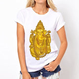 Women Summer Short Sleeve T-Shirt Million Buddha Statue Print Female O-Neck Plus Size5Xl Pfs2128 / S