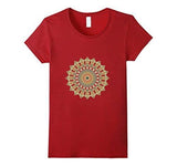 Yogaer Mandala Namaste Om Zen T-Shirt Design T Shirt Cute Cartoon Tops Fashion Brand Korean Kawaii T-Shirt Printing O-Neck Red / S